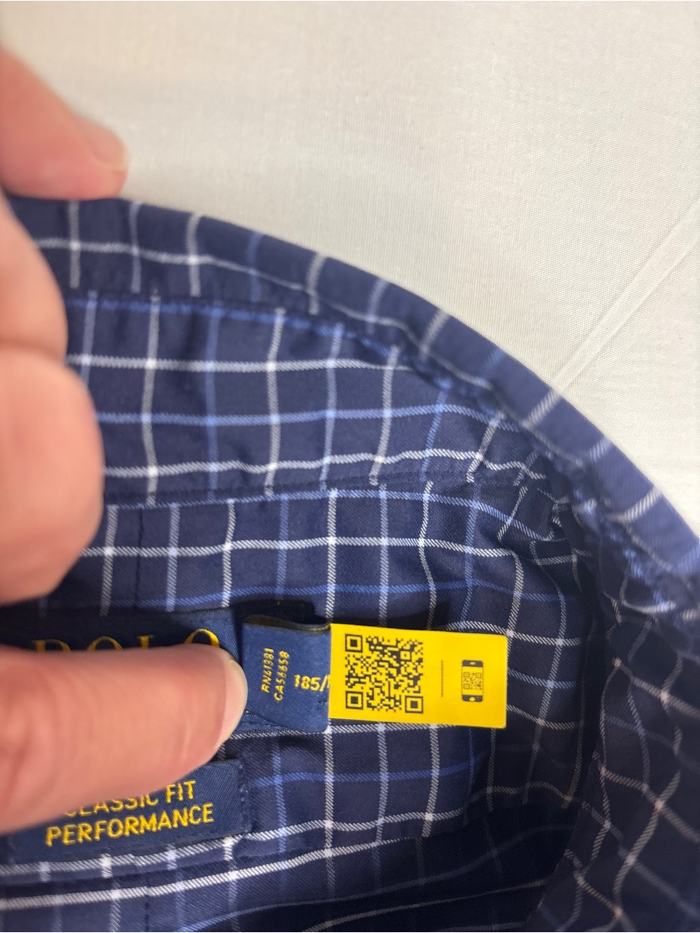Polo Ralph Lauren Classic Fit Performance XL Blue Check Button Shirt Cotton LS - Picture 6 of 8